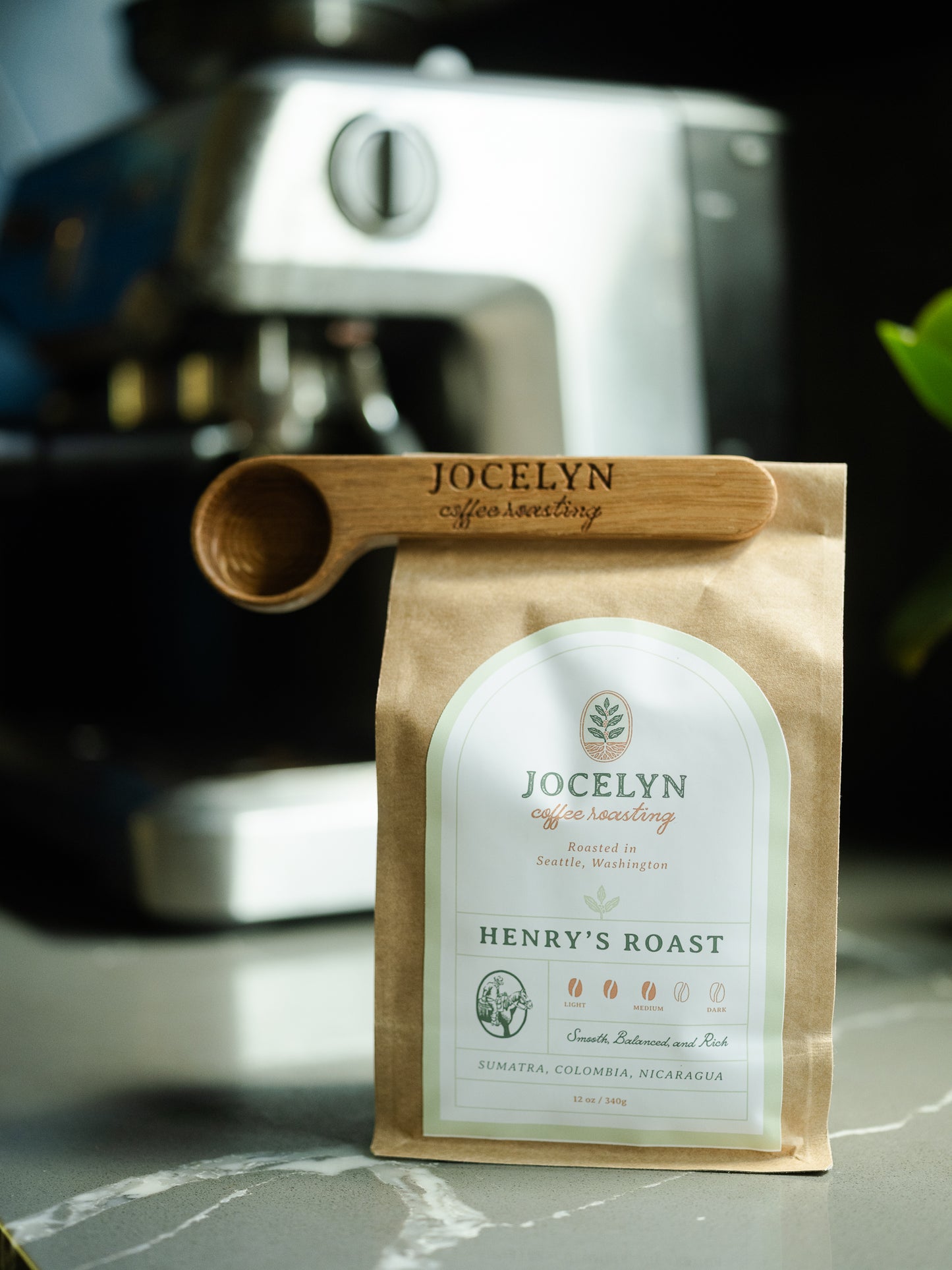 Handmade coffee scoop/clip