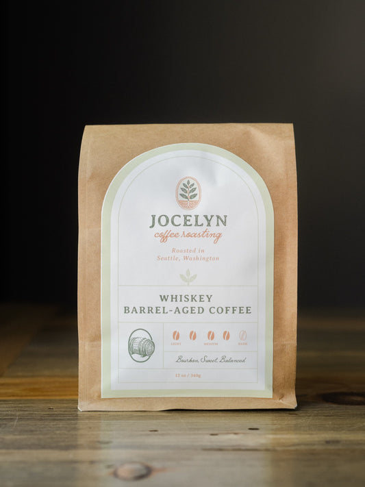 Whiskey Barrel-Aged Coffee (12oz)